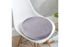 Big Hippo Round Seat Cushion,Memory Foam Round Chair Pad,Non-slip Chair Seat Cushion for Indoor Outdoor Garden Patio Kitchen-Grey