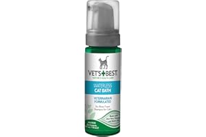 Vet's Best Waterless Cat Bath | No Rinse Waterless Dry Shampoo for Cats | Veterinarian Formulated | 4 Ounces