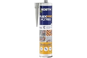 Bostik Mastic Colle Flexpro PU 790 – Colle et Jointe Tous Matériaux – Multi-Usages – Intérieur/Extérieur et Milieux Humides – Formule Polyuréthane Haute Performance – Couleur : Gris – 300 ml