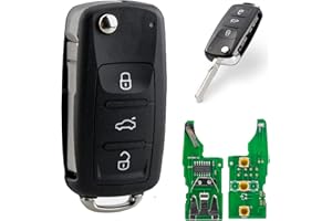 VAILIKEY ID48 Chip 433MHZ Car Remote Key 5K0837202AD for Volkswagen Passat Tiguan Caddy Scirocco Golf MK5 Touran Seat Altea Leon-Replacement Keyless Entry Fob