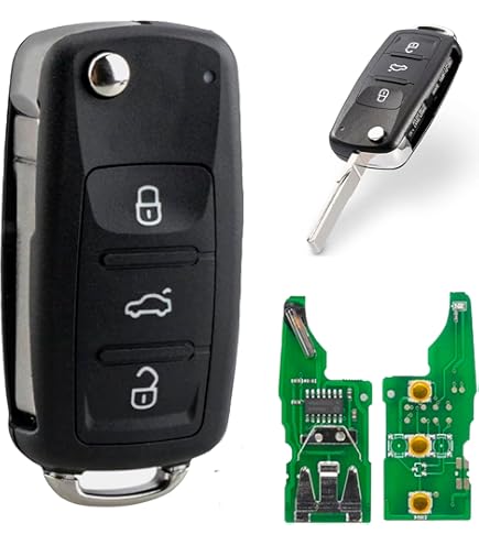 Clé électronique Vierge à Programmer – Compatible Volkswagen (Touran, Golf, Etc.), 434MHz, ID48, 3 Boutons