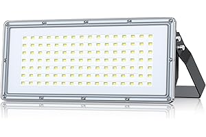 TOPAUBUB Faretti a Faretto LED da Esterno 100W 10000LM - Faretto Fari Faro LED Esterno 1 Pezzi, 6500K Luce Fredda IP66 Impermeabile per Giardino, Patio, Terrazza, Garage