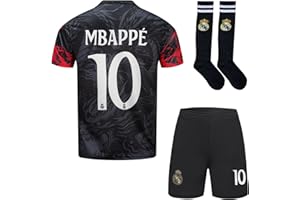 BlackAzat Madrid Mbappe #10 Drachen Limitierte Sonderedition Football Fußball Kinder Trikot Shorts Socken Set Jugendgrößen