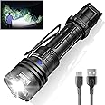 WUBEN T1 Tactical Flashlights 2000 High Lumens, Rechargeable Flashlight 498 Meters Long Beam Distance, Handheld Flash Light with Tactical Tail Button for Tactical Gear, Suvival, Emergencies, Outdoor