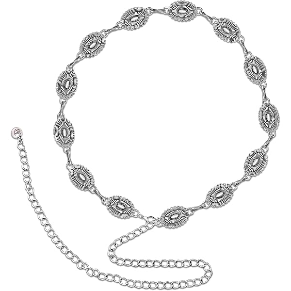 Ceinture Chaîne Pour Femme Avec Motif Marguerite - Taille Ajustable Jusqu'à 105 Cm - Bijou De Taille - 8