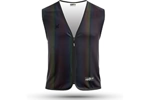 REEFLEXX Damen-Fahrradweste - Stylische Warnweste mit auffälligen Farben/Mustern und starken Reflektoren - Erhöhte Sichtbarkeit im Straßenverkehr.