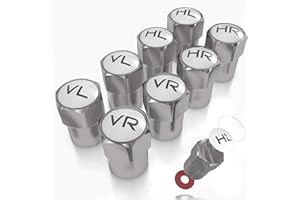 ‎JK TRADE JK Trade® NEU 8X ABS-Kunststoff Ventilkappen Auto zur Reifenmarkierung mit integrierter Dichtung für eingelagerte Winter- & Sommerreifen, Universal, KFZ-Zubehör (Silber V2)