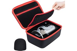 YOUSHARES Custodia per microfono per Blue Yeti, Yeti X, Yeti Pro con copertura in schiuma per microfono, compatibile con cavi e altri accessori