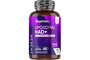 Liposomalt NAD+ med trans-resveratrol – 575 mg per kapsel – 3 månaders förråd – NAD Plus med fosfolipidkomplex – trans-resver