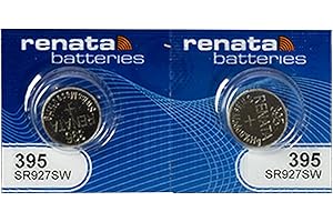 Renata 395 SR927SW Batteries - 1.55V Silver Oxide 395 Watch Battery (2 Count)