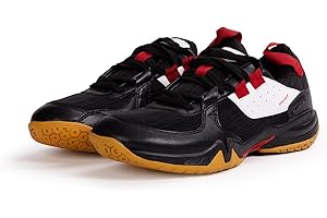4 WITH QUIVE Quive Bounce Badminton Tennis and Squash Shoes Non-Marking Anti-Slip and Breathable Trainers Mens Indoor and Outdoor Court Shoes