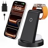 3 in 1 für iPhone Ladestation Induktive Wireless Charger | für iPhone 17 16 15 14 13 12 & für Apple Watch, für AirPods mit 18
