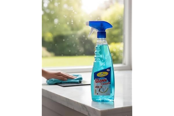 Dusty Might- Glass Cleaner with Shine Booster Elements, Mirror Cleaner,Multi-surface Cleaner - 500 ml