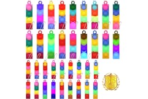 BOWASIN 36 PCS Party Bag Fillers for Kids Fidget Toys Pack Pop Keyring It,Poppet Keyring Game Prizes Classroom Rewards Kids Birthday Party Favours Gifts Sensory Toys For Girls Boys Christmas Stocking Fillers