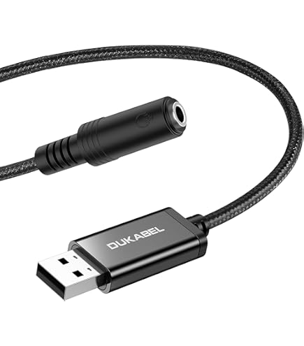 Carte Son USB Externe Avec Contrôle Volume Et Micro - Prise Jack 3,5 Mm - Plug & Play Pour PC/portable