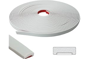 ZOWZOW Peel and Stick Trim Molding, 16M Flexible Wall Trim Molding Self Adhesive, Waterproof Molding Trim for Wall Tile Edges, Kitchen backsplash, Floor, Mirrior Frame Decor, White(Paintable)