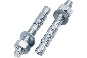 SKIR'CO (12 szt.) ocynkowane kotwy klinowe M8 x 60 mm, metalowe kołki, śruba kotwiąca, kotwa murarska, kotwa do betonu