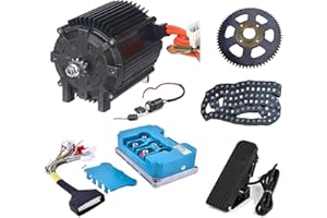 Kunray Moteur électrique 72 V 5000 W - Moteur électrique haute performance amélioré - 6800 tr/min - Pour kart, scooter, Dirt bike, ATV/moto, Razor - Kit de mise à niveau (kit moteur 5000 W)
