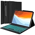 iPad Keyboard Case for iPad 7th Generation 10.2“ 2019 - iPad Air 3rd Generation 2019-iPad Pro 10.5“ 2017, Smart Protective Folio with Detachable Wireless Bluetooth Keyboard- Auto Sleep/Wake-Black