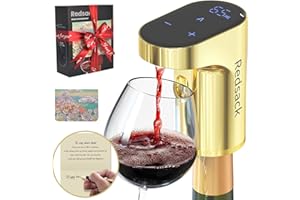 Redsack Gifts for Dad Wine Whiskey Dispenser Decanter/Aeratore/Versatore Unico Regolabile 0-999ml Regalo per il 50°/60° compleanno da uomo, Biglietto esclusivo per papà (per papà)