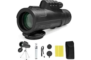 Starscope Monocular Telescope G3 Essential Bundle - 10x42 Monoculars for Adults Bird Watching Bundle | Portable, Long Range Monocular with Spotting Scope Tripod, Carrying Pouch, Wrist Strap, and Cloth