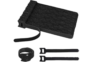 AMZJIMTOP 100Pcs Cable Ties - Reusable Cable Tie, Black Adjustable Hook and Loop Cable Straps for PC, TV Cable Tidy, Extension Strap Cable Management for Home and Office Electronics (12 * 150mm)