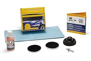 Glass Polish DIY 2” (50mm) Windshield Polishing Kit for Car Glass Restoration, Remove Wiper Blade Damage, Fine Scratches, Haziness, and Water Spots, Restore Glass Clarity and Shine - GP21003