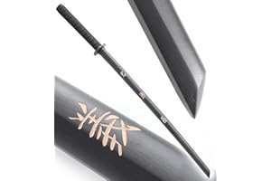 REPLIKSWORD Bokken Noir Black Edition Bokken Kendo Entrainement Arts Martiaux Baton Epee Bois