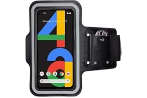 CoverKingz Sportarmband für Google Pixel 4a - Armtasche mit Schlüsselfach Oberarm Halterung - Sport Laufarmband Handy Armband Schwarz