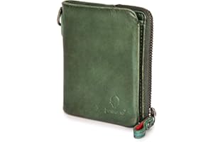 Damska portmonetka Slim Wallet Rio od Donbolso® I Portfel Mini Ladies ze skóry I 4 przegródki na karty i ochrona RFID BZW. Blocker I wiele kolorów, w tym czarny i brązowy I mały, piękny portfel damski