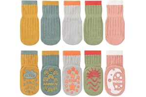 FedMois 5 paia calzini antiscivolo in cotone bimbi bambini