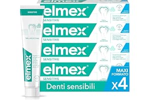 elmex Tandkräm Sensitive 4 x 75 ml – skonsam tandrengöring och skydd för smärtkänsliga tänder – kliniskt bekräftad för starka tänder och mot karies