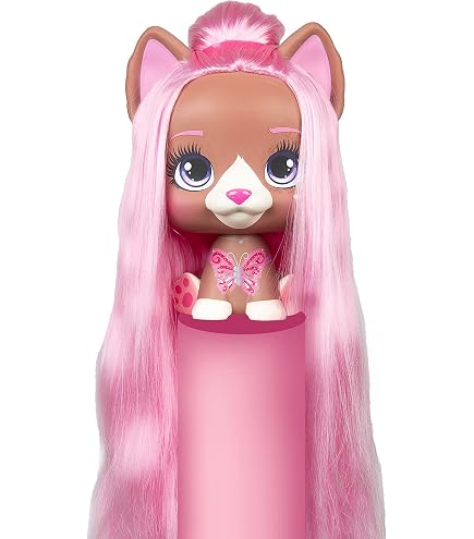 VIP PETS Cats Melisa, Chatons de collection qui brillent dans le noir, avec de longs cheveux à peigner et 15 accessoires - Jouet pour enfants et filles +3 ans