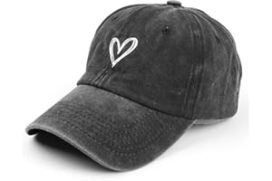 MAZELIKEHOOD Baseball Cap Adjustable Sport Unisex Breathable Heart Sun Hat for Women Men