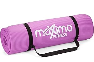 MAXIMO FITNESS Maximo mata do ćwiczeń NBR mata fitness - uniwersalna - 183 x 60 x 1,2 centymetra - pilates, przysiady, deski, rozciąganie, pompki, dom, siłownia - idealna dla mężczyzn, kobiet i dzieci.