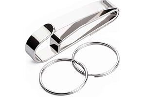 NP NIGHT PROVISION Stealth Tactical Key Ring Holder for Duty Belts, Quick Release Key Clip Stainless Steel w/2 XL Detachable Key Rings Max 2.25" Belt for Police, Correctional, Fire Dept.