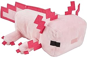 Minecraft Peluche Ajolote, juguete para niños y niñas +3 años (Mattel HBT42)