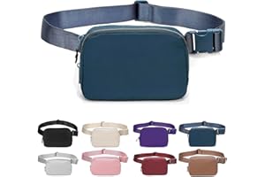 Belt Bag for Women Fanny Pack Dupes, Bomvabe Fashion Crossbody Lulu Waist Pack Lemen Bag with Adjustable Strap, Everywhere Belt Bag for Travel (Navy Blue)