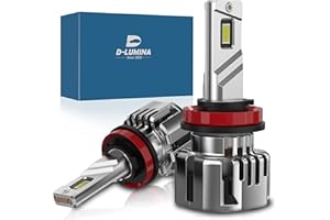 D-Lumina H8/H11 LED Żarówka Canbus 110W 16000LM, Chip CPS 6000K 500% Jasna, Chłodząca z Grubą Rurką Miedzianą, Lampy LED, 2 sztuki