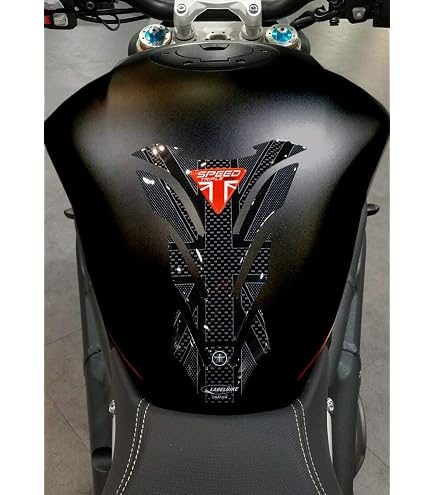 Protect Your Ride In Style! 2 Gel 3D Tank Side Protectors Compatible With Triumph Speed Triple 1200 RS (Made In Italy)