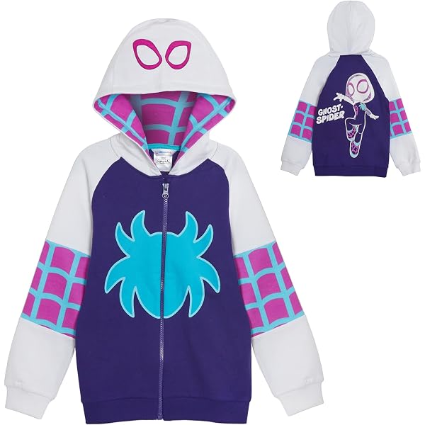 Felpa Bambini Spider-Verse Gwen Stacy - Cosplay Pullover Con Cappuccio
