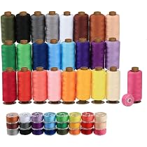 72 pezzi Filo per cucire Set, 36 colori, 230 metri per rocchetto di filo di poliestere, bobine pre-avvolte con scatola, accessori per cucire per macchine a mano e da cucire, fai da