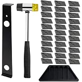 Raxfekro 33 Pieces Laminate Flooring Set, Double Sided Rubber Mallet, Sturdy Threaded Cutting Block and Stainless Steel Tensi