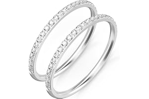 ZOOROO 2-Pack 14K Gold Plated Stacking Rings for Oura Ring Gen 4/4 Ceramic, Oura Ring Gen 3 Horizon/Heritage, Cubic Zirconia Simulated Diamond Oura Stack Rings for Women