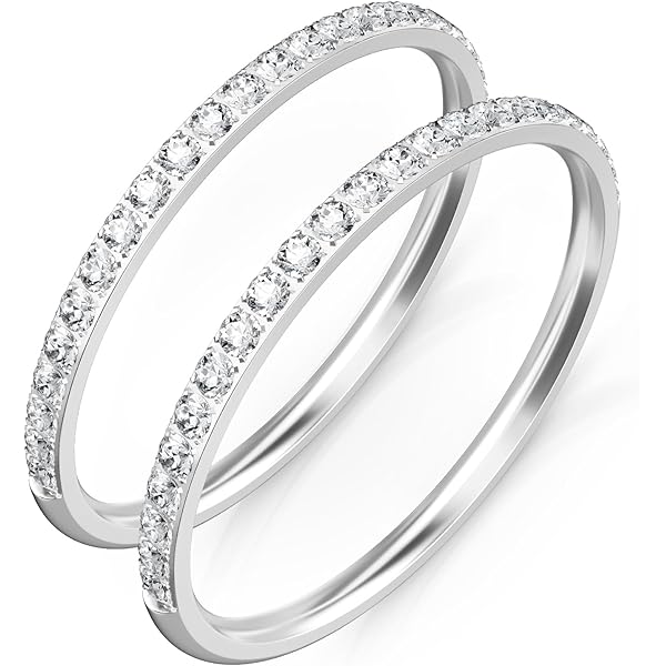 Emibele 3 Pack Stackable Silver Rings for Oura Ring Gen 3/Oura Ring Gen
