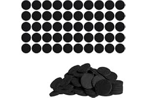 RUOJLING 50 almohadillas negras, redondas, autoadhesivas, para sillas y mesas (15 mm)