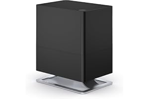 Humidificateur d'air Oskar little de Stadler Form, humidificateur à économie d'énergie pour des pièces jusqu'à 30 m², humidificateur silencieux avec arrêt automatique, LEDs à intensité variable, noir