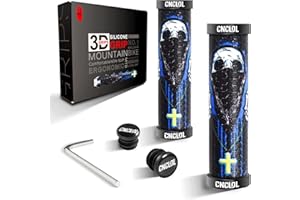 CHOOEE manopole bici mtb，22mm Doppia Chiusura Manopole Bicicletta Silicone,Impugnature Manubrio Bici Antiscivolo e Ammortizzanti per BMX/MTB/Mountain Bike.