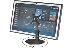PITELUMEON Premium Stand for Show 21/15 with Swivel and Tilt Design,Aluminum Mount Stand And 360°Rotation & Tilt Suitable for Office and Kitchen(BLACK)