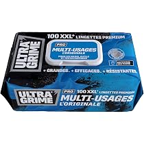Lingettes Nettoyantes Industrielles UltraGrime Pro 100pcs - XXL Pour Graisse, Peinture, Encre